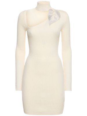 Mini vestido de algodón Giuseppe Di Morabito blanco