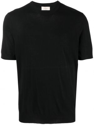 Pletené tričko s okrúhlym výstrihom Altea čierna