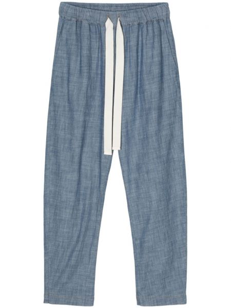 Bavlněné kalhoty Semicouture modré