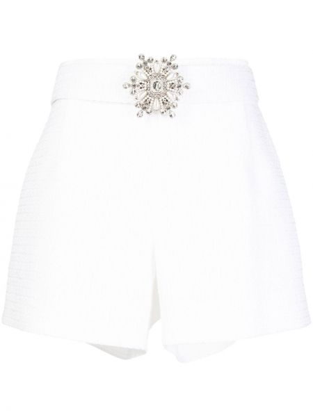 Krystaller tweed shorts Andrew Gn hvit