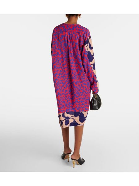 Kleid mit print Dries Van Noten lila