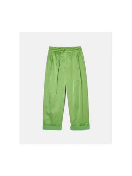 Proste spodnie Momoni zielone