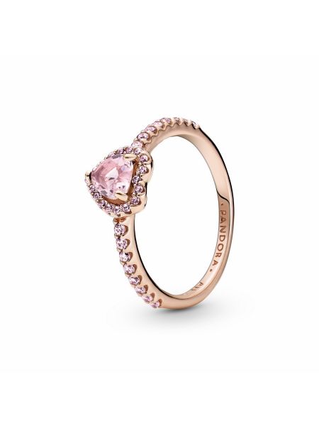 Розовое кольцо Pandora