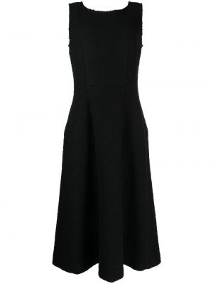 Obleka s cvetličnim vzorcem s čipko Comme Des Garçons črna