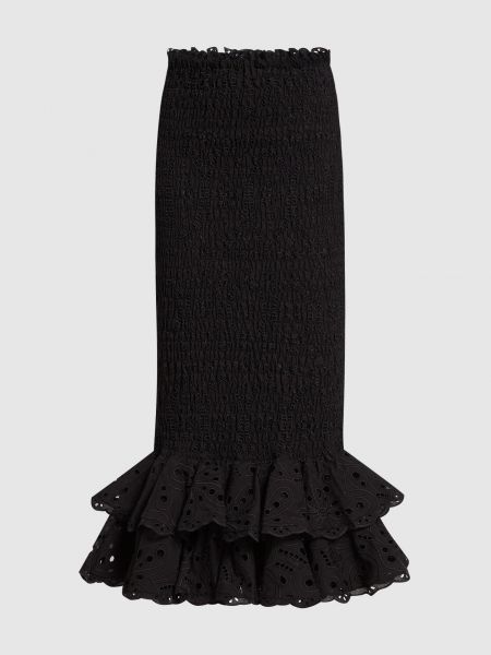 Черная юбка с вышивкой Charo Ruiz