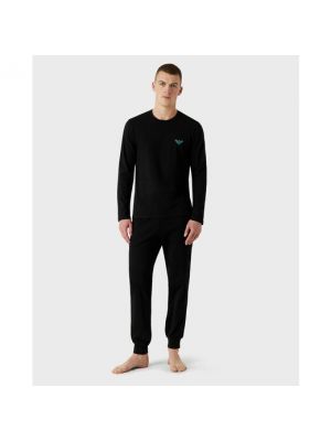 Pijama de punto Emporio Armani negro