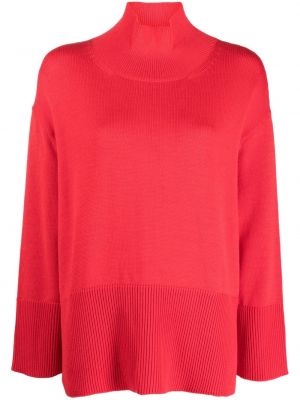 Пуловер от мерино вълна Roberto Collina червено