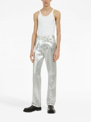 Rovné kalhoty s kapsami Ferragamo bílé