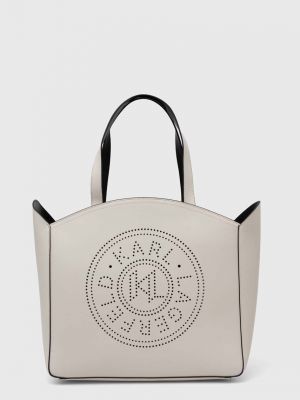 Bőr táska Karl Lagerfeld fehér