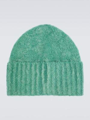 Mohérový čepice Auralee zelený