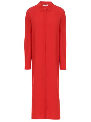 Однотонное платье-рубашка Le Tricot Perugia красное