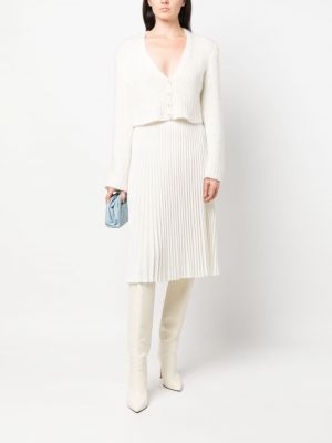 Plisované midi sukně Ermanno Scervino bílé