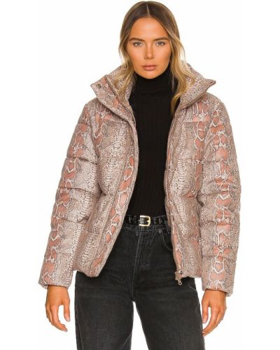 Esagerato куртка con pelliccia pelle di pitone Unreal Fur