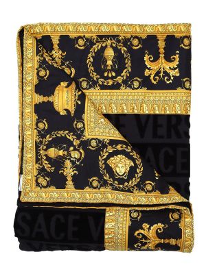 Kopalni plašč s potiskom Versace črna
