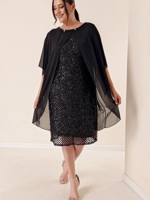 Φόρεμα από σιφόν By Saygı μαύρο