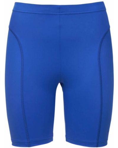 Pantaloni scurți pentru ciclism din jerseu Balenciaga albastru