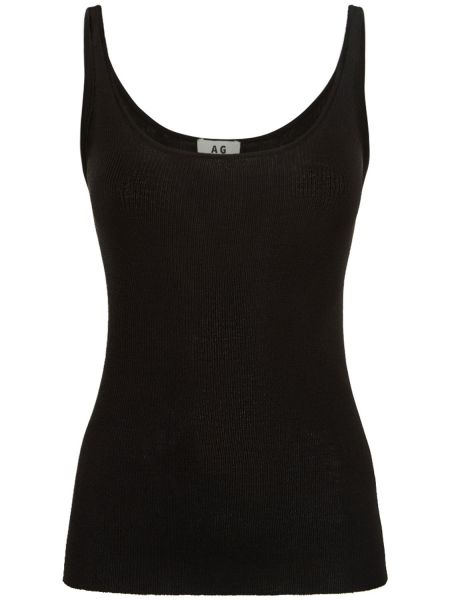 Silke ull tank top Annagreta svart