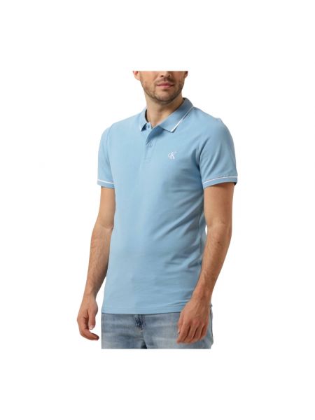 Slim fit t-shirt Calvin Klein blau