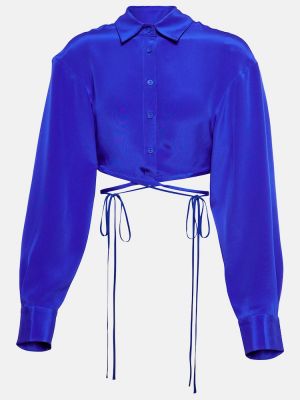 Svilena srajca Christopher Esber modra