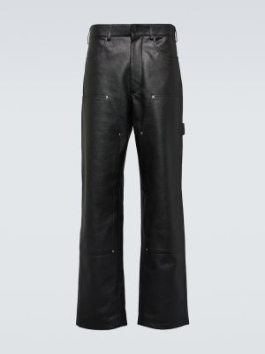 Pantaloni cargo din piele Givenchy negru