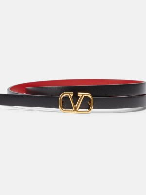 Cinturón de cuero reversible Valentino Garavani dorado