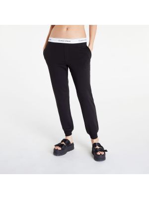 Černé bavlněné běžecké kalhoty Calvin Klein