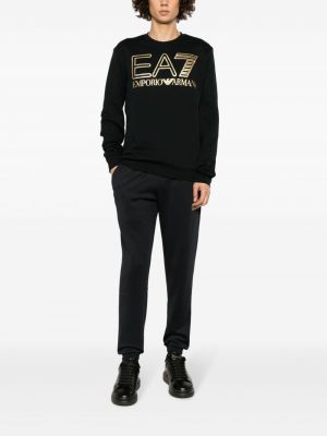 Sweatshirt aus baumwoll mit print Ea7 Emporio Armani