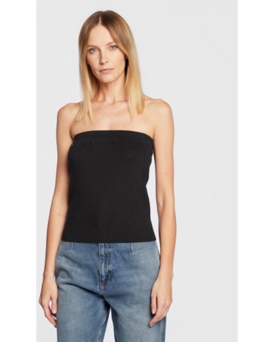 Slim fit felső Twinset - fekete