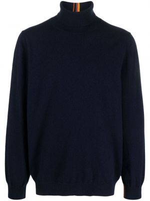 Sweter z kaszmiru w paski Paul Smith niebieski