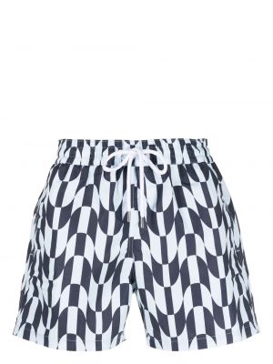 Pantaloni scurți cu imagine cu imprimeu abstract Frescobol Carioca albastru