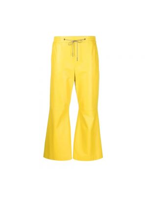 Spodnie skórzane Fabiana Filippi żółte