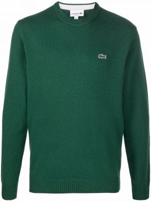 Пуловер бродиран Lacoste зелено