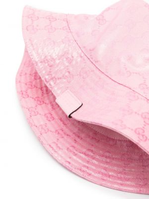 Bavlněný klobouk Gucci růžový