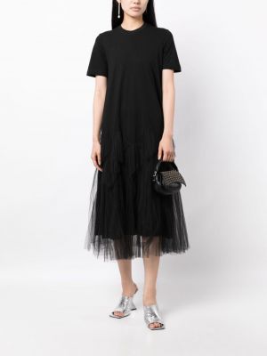Sukienka midi bawełniana tiulowa Jnby czarna