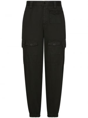 Pantalon cargo taille haute Dolce & Gabbana noir