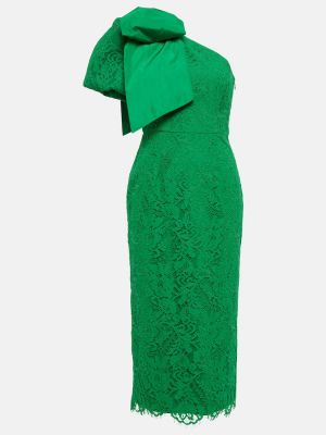 Sukienka midi w kwiatki koronkowa Rebecca Vallance zielona