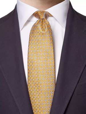 Шелковый галстук в цветочек с принтом Eton желтый