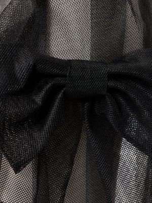 Tylové midi šaty Maison Margiela černé