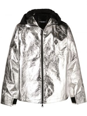 Reflexná bunda s kapucňou A-cold-wall* strieborná