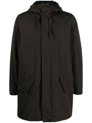 Kabát na zips s kapucňou Aspesi čierna