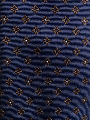 Corbata con bordado de seda Ermenegildo Zegna azul