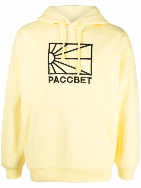 Sudadera con capucha con estampado Paccbet amarillo