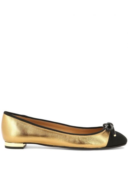 Leder ballerina Aquazzura gold