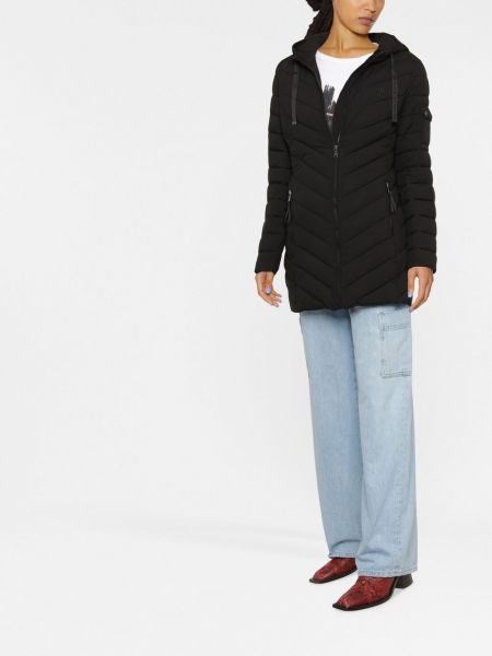 Zateplená péřová bunda s kapucí Lauren Ralph Lauren černá