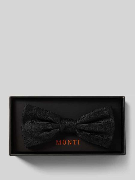 Krawat z wzorem paisley Monti czarny