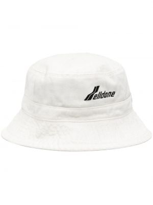 Cappello ricamato We11done bianco