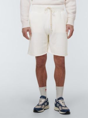 Pantalones cortos de cachemir con estampado de cachemira Les Tien blanco