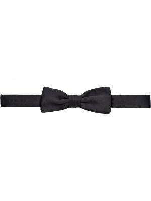 Satenska kravata z lokom Prada črna