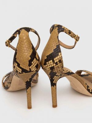 Kožené sandály Lauren Ralph Lauren béžové