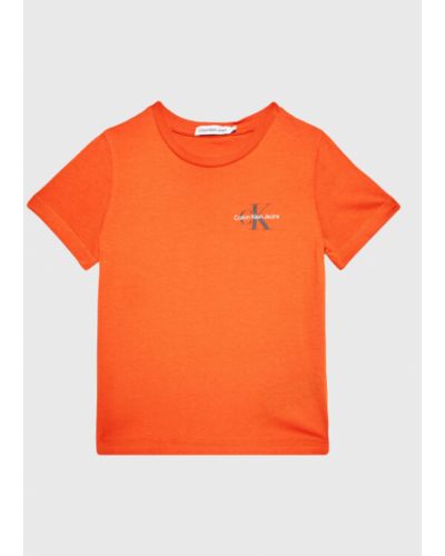 Calvin Klein Jeans Póló Chest Monogram IB0IB01231 Narancssárga Regular Fit